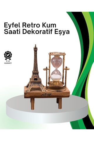 Dekoratif Kum Saati - Ahşap Malzeme Hediyelik Masa Aksesuarı