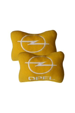 Opel Uyumlu Nakışlı Sarı Seyahat Boyun Yastık / Araç İçi Aksesuar