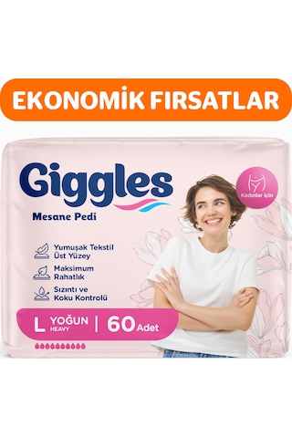 Giggles Kadın Mesane Pedi Large Yoğun 60 Adet