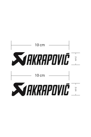 Akrapovic Siyah Motosiklet Sponsor Markası Sticker Etiket Modeli