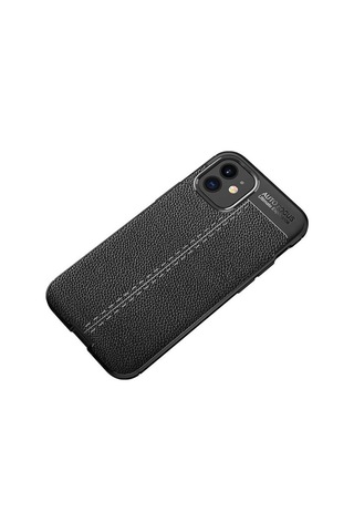 Apple Uyumlu iPhone 12 Mini Kılıf Deri Tarzı Niss Silikon Case