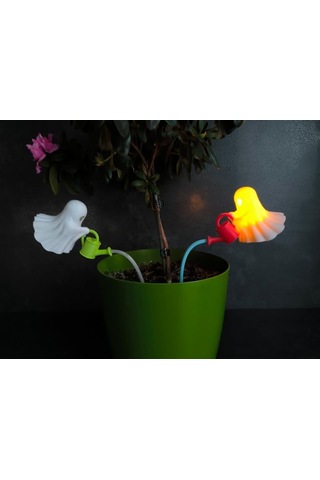Housetrend Dekoratif Sevimli Biblo Modern Plastik 2'li Hayalet Saksı Dekoru, 10x11 Cm, Beyaz Ve Turu Sku: Smgstk94db83e911 Açık Altın