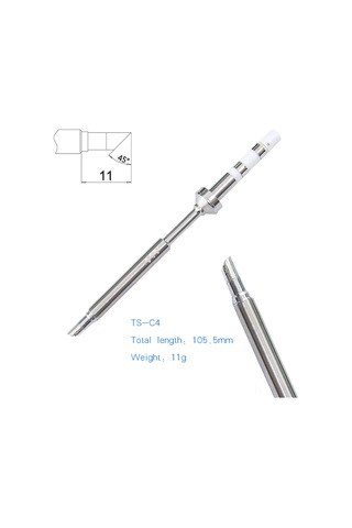 Yuntech01 Ts100/ts101 İçin Çelik Tamir Ucu, Hızlı Isıiletimli, 7 Farklı Tip Seçeneği, Kolay Kurulum, Tamir Ve Elektronik Üretim Uygulamaları - Ts-c4