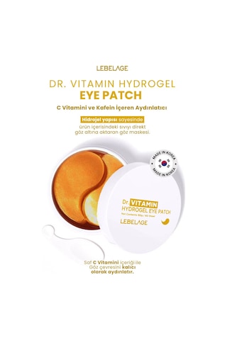LebelC Vitamini ve Kafein İçeren Aydınlatıcı Göz Altı Maske Seti 60 Adet LebelDr Vitamin Eye Patch