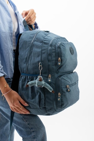 Baginn Kadın Sırt Çantası Hafif Kumaş Çok Cepli Kabin Boy Seyahat Çantası 43 30 Cm Unisex Okul Çantası Mavi