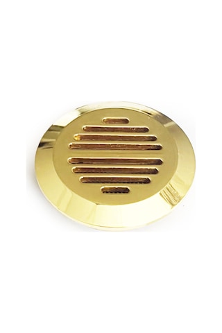 Humidor Puro Kutusu Nemlendirici Haznesi Yuvarlak Metal Sarı 37 MM