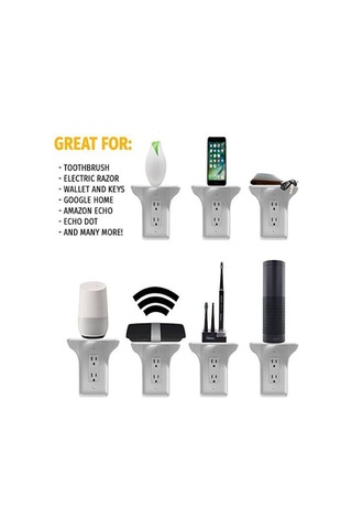 Dofolink Abd Standart Us Plug Telefon Şarj Soketi Duvarlı Rahat Kullanim Pp Malzeme Yüksek Dayaniklilik Ters Çevrilebilir Depolama Rafı C Tipi Beyaz