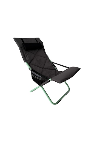 Platan Chair Ones-E Şezlong Tipi Katlanır Kamp Piknik Bahçe Karavan Sandalyesi Siyah