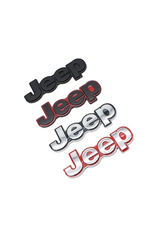 Jeep Bagaj / Kaput Yazı Logo Siyah Kırmızı Gölgeli Metal Hood Tru