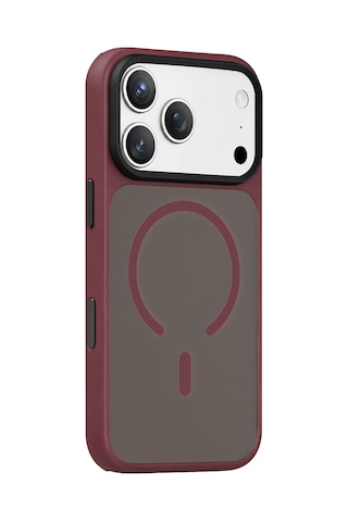 Joko - 990 - Apple İphone 18 Pro Megane Magsafe Kapak - Csmo-tex - - Bordo