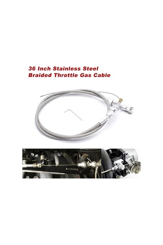Wezone Ls1 4.8/5.3/5.7/6.0 Motor Gaspedalı Kablosu - Paslanmaz Çelik Örgülü Koruma - 36" Uzunluk - Kolay Kurulum