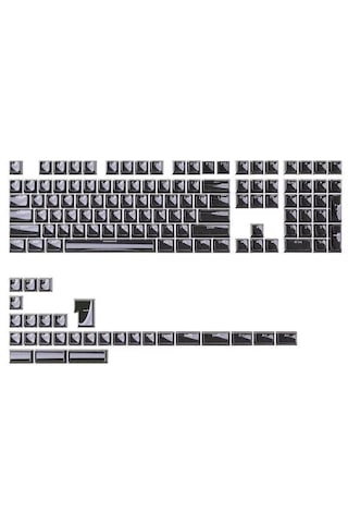Mekanik Klavye Crystal Jelly Keycap -136 Tuşlu Yarı Saydam Rgb Tuş Takımı Black