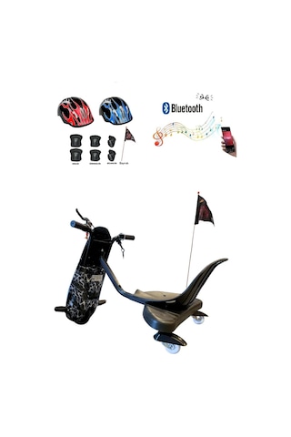 Citymate Drift Car Elektrikli Kaykay Bluetooth Dirift Kar Hoverboard Scooter + Koruma Ekipmanı D02