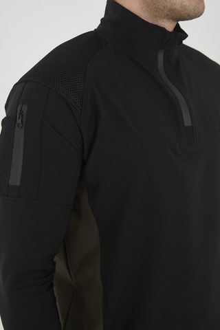 Camp Scoutland Camp138 Outdoor Tactical Su iticili Erkek Siyah-Haki Taktik Sweatshirt Siyah