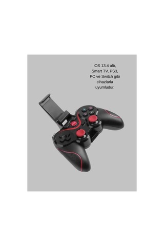 Bluetooth Kablosuz Oyun Kumandası Android İos Pc Uyumlu - Hs08373458-8856 Renkli