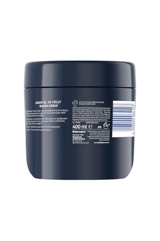 Nıvea Men Erkek El Ve Vücut Bakım Kremi Deep Dimension 400ml,yoğun Nemlendirici,ferah Koku,yenileyici Bakım