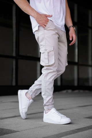 Kargo Cepli Gabardin Kumaş Taş Renk Erkek Pantolon-1797 Taş