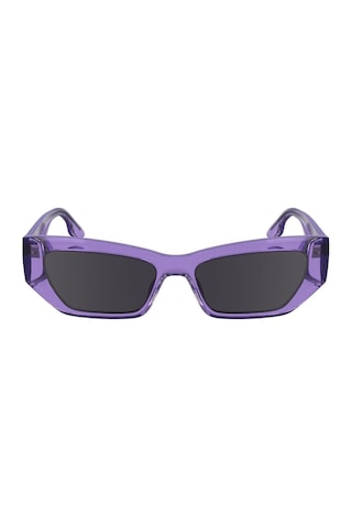 Karl Lagerfeld Kl 6160s 516 54 Unisex Dikdörtgen Şeffaf Mor Kemik Güneş Gözlüğü Mor