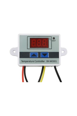 Tenfowee Xh-w3001 Mikroişlemci Sıcaklık Kontrol Cihazı, Led Ekranlı, Isıtma/soğutma Modu, -50 C 110 C Aralığı, 24v, Su Geçirmez Sensörlü Beyaz