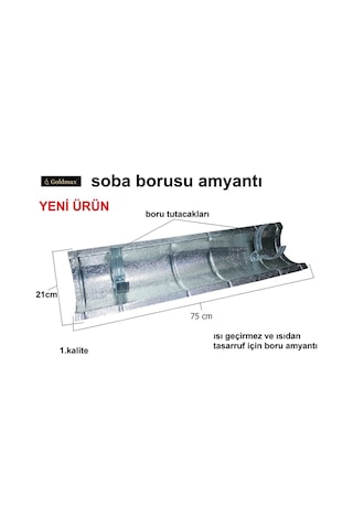 Isıkes Soba Borusu Tavan Isı Koruyucu 75 Cm