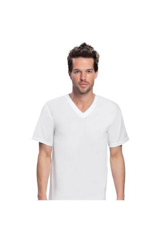 Nbb 707 Erkek Atlet Kısa Kollu V Yaka Beyaz
