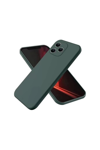 Mey İthalat Realme Note 50 4g Kılıf First Silikon - Koyu Yeşil Çok Renkli
