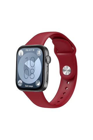 Huawei Watch Fit 3 Krd-11 22mm Silikon Kordon-koyu Kırmızı Koyu Kırmızı