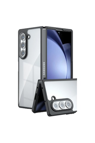 Newface Samsung Galaxy Uyumlu Z Fold 5 Kılıf Blur Fold Kapak Glblseme - 26 - Siyah
