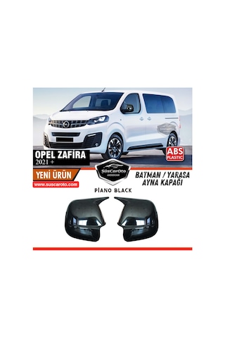 Opel Zafira 2021 Sonrası Uyumlu Batman Yarasa Ayna Kapağı Piano Black Abs Plastik Sağ Sol Takım 00 Şüscaroto Aksesuar