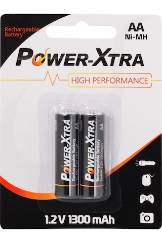 Power-Xtra 1300 mAh Başlı AA Ni-MH Şarj Edilebilir Pil 2'li Power-Xtra 1300 mAh Başlı AA Ni-MH Şarj Edilebilir Pil 2'li