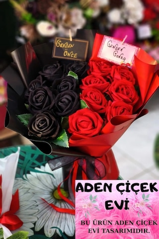 Senden Önce Senden Sonra Gül Buketi Yüksek Kalite Kadife Gül Sevgiliye Eşe Doğum Günü Hediye Çok Renkli