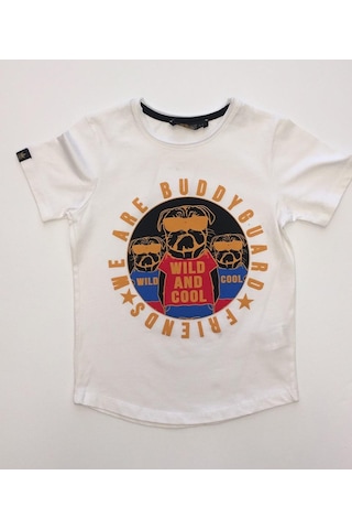 Richie Royce Erkek Çocuk Baskılı Wıld Cool Yazılı Tshirt-7015-beyaz Beyaz