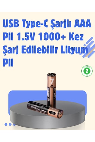 Usb Type-c Şarjlı Aaa Lityum Pil 1000+ Şarj Döngüsü İle Uzun Ömür Tkndy-bsva4969