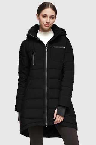 Kışlık Uzun Kadın Şişme Mont Siyah
