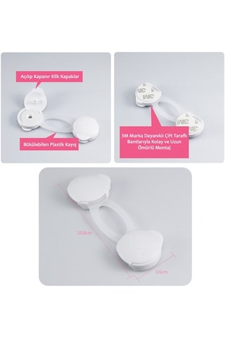 Portakal Safety Çok Amaçlı Emniyet ve Dolap Kilidi 2'li Kısa Çok Renkli