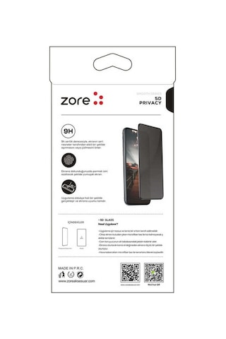 Oppo Ax7 Zore New 5d Privacy Temperli Ekran Koruyucu