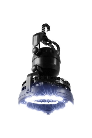 Ccgloball Kamp Fanı Lambası 18 Led Çok Fonksiyonlu Taşınabilir Siyah