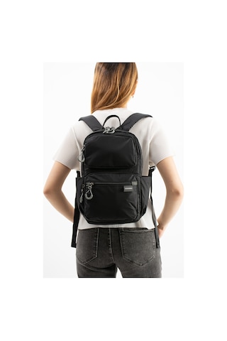 Vıatox Vs 6032 Unisex Suya Dayanıklı Paraşüt Kumaş 5 Bölmeli Laptop Bölmeli Seyahat Ve Okul Çantası Siyah