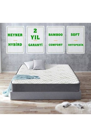 Uzunbebe 100X190 Ortopedik Yaylı Yatak Heyner Hybird Bamboo