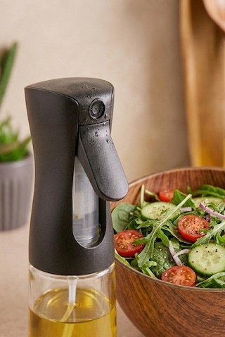 Loria 350 Ml Sprey Cam Yağdanlık, Püskürtmeli Zeytinyağı Ve Sıvıyağ Yağlık Şişesi Şeffaf
