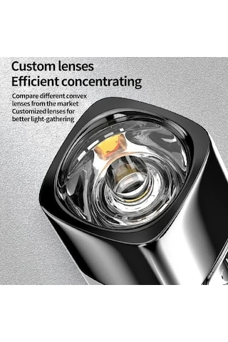 Novahub 3 Modlu Taşınabilir 2-in-1 G3 Led Mini El Feneri, Su Geçirmez, 600 Lümen, Çok Renkli Çok Renkli