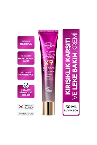 Grace Day Leke Ve Kırışıklık Karşıtı Aydınlatıcı ve Nemlendirici Premium Retinol X9 Perfect Cream