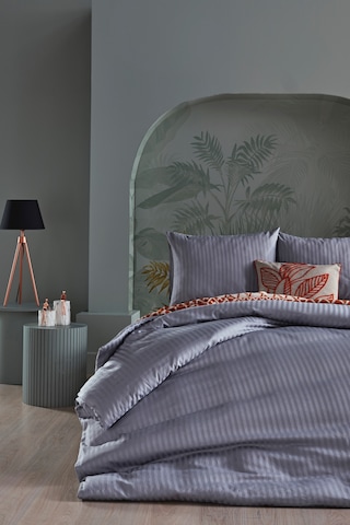 Doqu Home Saten Artline Nevresim Takımı Çift King Size - Gri