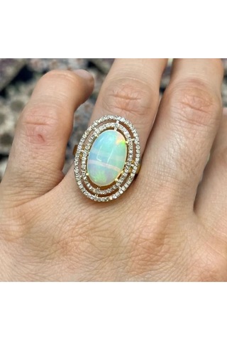 Opal Elmas Yüzük 053