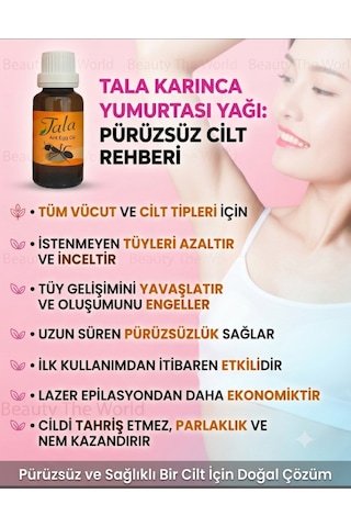 Tala Karınca Yumurtası Yağı - İstenmeyen Tüylere Doğal Ve Kalıcı Çözüm