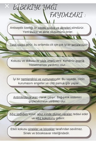 Lavendrose Biberiye Yağı %100 Bitkisel