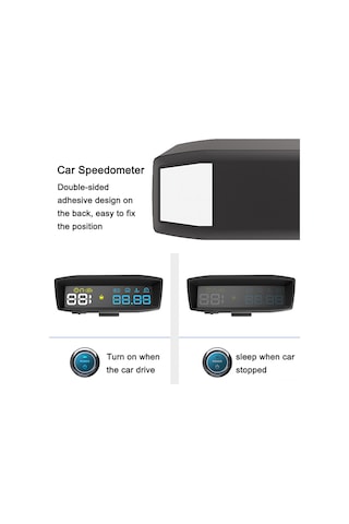 Vkemall Araç Hız Göstergesi - 3.7 İnç Hd Ekranlı Kafaüstü Görüntüleme Cihazı