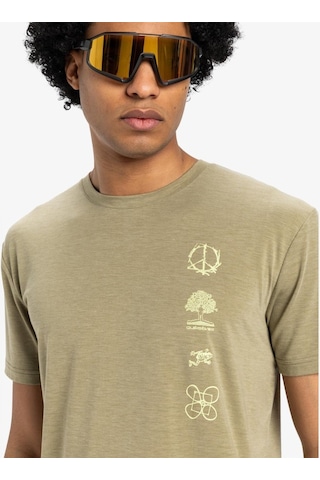 Quiksilver Quıksılver Coastal Run Ss Erkek Aloe Heather T-shırt Eqykt04372-tmsh Bej