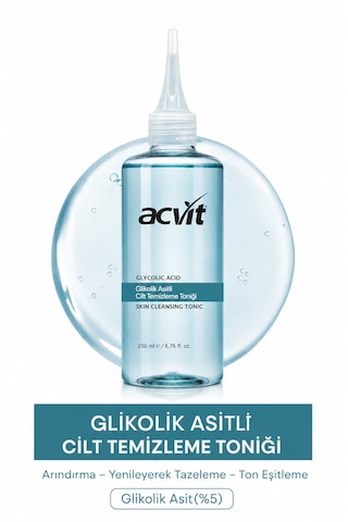 Glikolik Asitli Cilt Temizleme Toniği 200 Ml. Glikolik Asitli Cilt Temizleme Toniği 200 Ml.