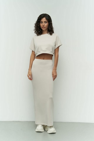 Mai Collection Mai Studios Co. Paloma Bej Crop Etek Takım Bej